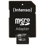 Intenso 3433470 MicroSDHC 16GB Clase 10 UHS-I U3 V30 Lectura 100MB/s Escritura 45MB/s Tarjeta de Memoria con Adaptador SD