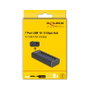 DeLOCK Hub USB de 7 puertos con 10 Gbps y carga rápida, Negro, 64326