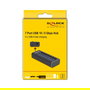 DeLOCK 64326 Hub USB 7 Puertos 4x 10 Gbps (USB 3.2 Gen 2) y 4x Carga Rápida 5 Gbps (USB 3.2 Gen 1) con Interruptor y LED - Negro Metal