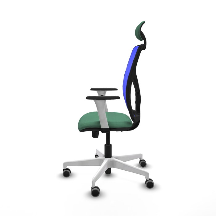 PIQUERAS Y CRESPO Silla de oficina Motilla con Mecanismo Sincro, Verde Esmeralda y Azul