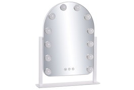 DKD Home Decor Espejo LED de Cristal Blanco con Control Táctil