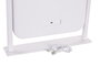 DKD Home Decor Espejo LED de Cristal Blanco con Control Táctil