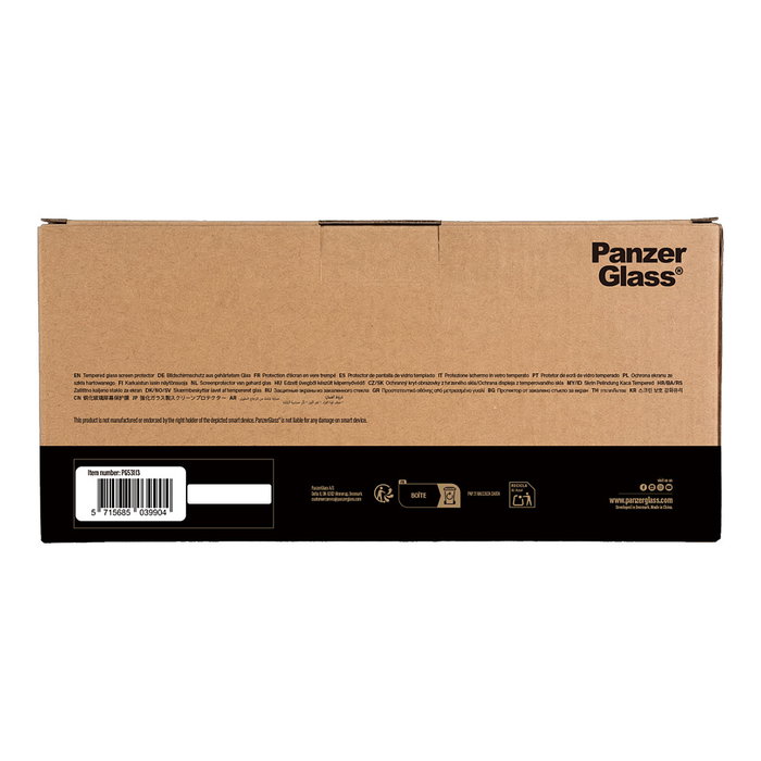 PanzerGlass Protector de Pantalla Ultra-Wide Fit para iPhone 17 Pro / 18 Pro / 2026 Pro con FastFit