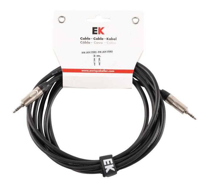 Cable Ek Audio Mini Jack Stereo - Mini Jack Stereo Metálico 3M Cable Ek Audio Mini Jack Stereo - Mini Jack Stereo Metálico 3M