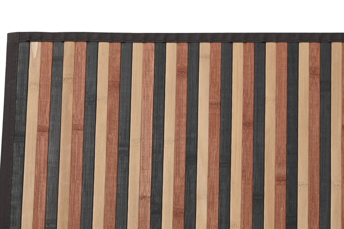 DKD Home Decor Alfombra de Bambú Rayas Marrón 200x300 cm