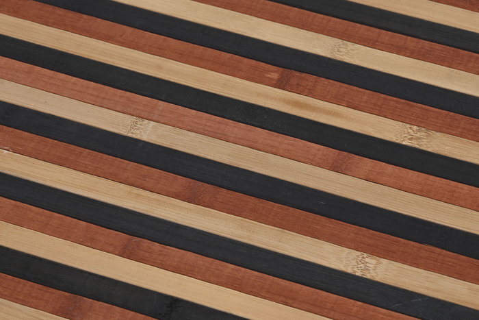 DKD Home Decor Alfombra de Bambú Rayas Marrón 200x300 cm