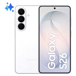 Samsung Galaxy S26 Smartphone 256GB Blanco 6.3" Dynamic AMOLED 2X 120Hz, 12GB RAM, Triple Cámara 50MP, Exynos 2600, Android 16, Batería 4300mAh, 5G, IP68