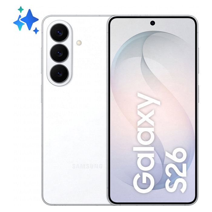 Samsung Galaxy S26 256GB Blanco Pantalla 6.3" OLED 120Hz Android 16 Cámara 50MP Triple Samsung Galaxy S26 256GB Blanco Pantalla 6.3" OLED 120Hz Android 16 Cámara 50MP Triple
