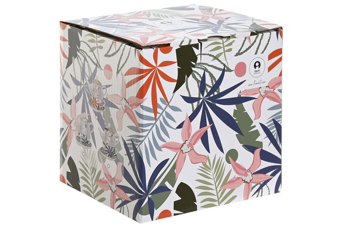 DKD Home Decor Tetera Moderno 3 Unidades Azul Verde 13.5 x 14 x 16.5 cm