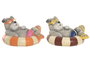 DKD Home Decor Set de 2 Figuras de Perro en Magnesia Multicolor