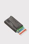 Zoozie Bags Tarjetero Gris Piel Auténtica Elegante y Funcional para Tarjetas de Crédito y Documentos 6.5x2x9.5 cm