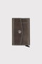 Zoozie Bags Tarjetero Gris Piel Auténtica Elegante y Funcional para Tarjetas de Crédito y Documentos 6.5x2x9.5 cm