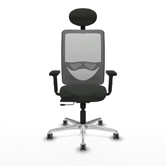 PIQUERAS Y CRESPO Silla de oficina Zulema con mecanismo Sincro/Traslack, Negro y Gris