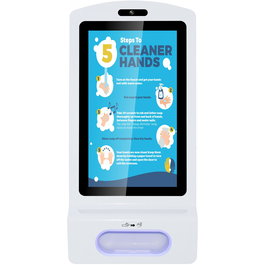ALLNET ALLDISRK3288 Kiosko de Desinfección de Pantalla de 21 Pulgadas, Blanco