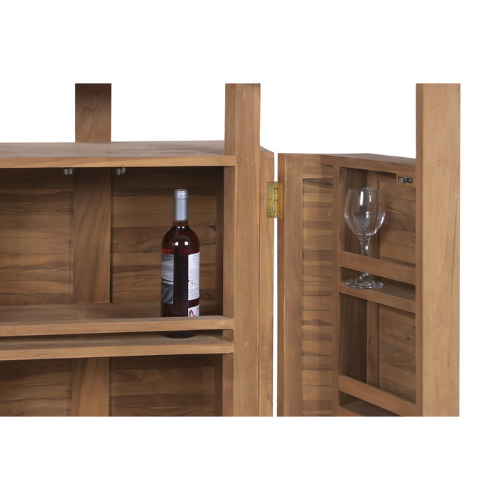 DKD Home Decor Mueble Bar Set de 3 108 x 95 x 70 cm Teca
