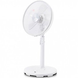 Grunkel Ventilador de Pie 4 Velocidades Ultrasilencioso Programable con Mando a Distancia, Temporizador 7.5h, Oscilación Electrónica, Blanco, 28W