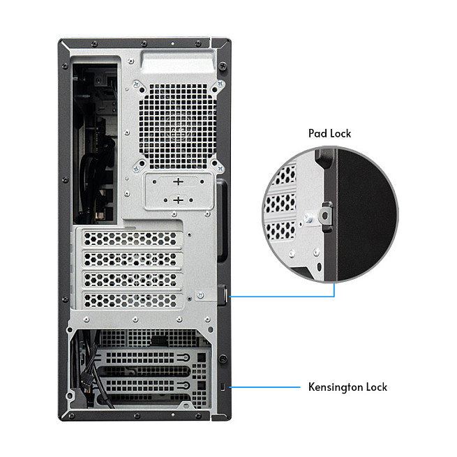 Chieftec BS-20B-OP Caja de PC Midi Tower Negra Gamer UNI Series para PC Hogar / Oficina micro ATX, Mini-ITX