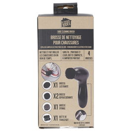 Je cherche une Idee Cepillo Lustrar Zapatos Piel, Limpia, Pule, Aceita y Quita el Polvo Incluye 4 Tipos de Cepillo