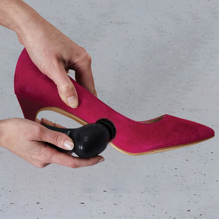 Je cherche une Idee Cepillo Lustrar Zapatos Piel, Limpia, Pule, Aceita y Quita el Polvo Incluye 4 Tipos de Cepillo