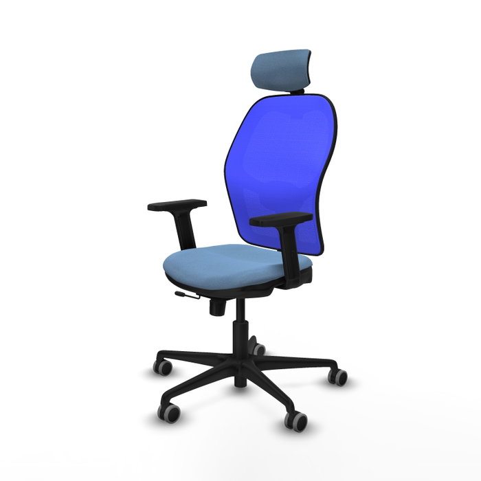 PIQUERAS Y CRESPO Silla de oficina Jorquera con mecanismo Sincro/Traslack Azul