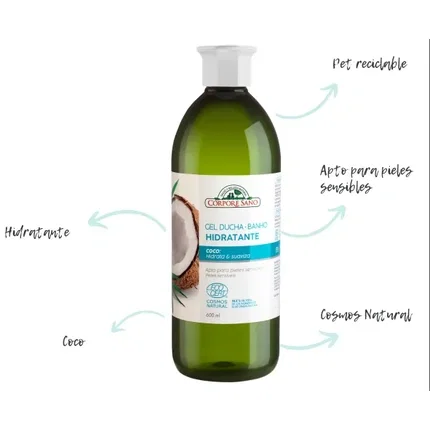 CORPORE SANO Gel de Ducha Hidratante Coco Bio 600ml CORPORE SANO Gel de Ducha Hidratante Coco Bio 600ml