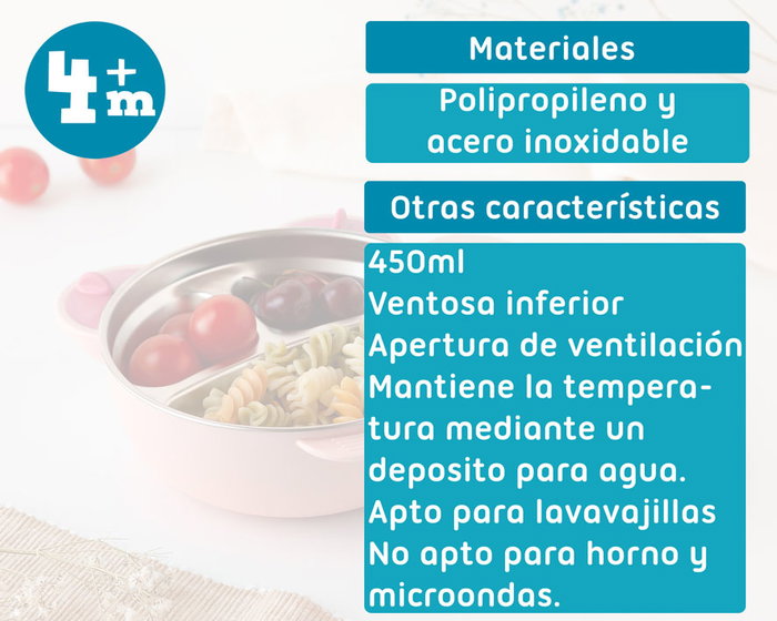 KioKids Recipiente Térmico para Alimentos en Acero Inoxidable Rosa +4 meses KioKids Recipiente Térmico para Alimentos en Acero Inoxidable Rosa +4 meses