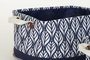 DKD Home Decor Cesta Boho Griazul Azul Marino Gris 30 x 24 x 40 cm Set 3 Piezas