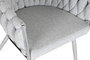DKD Home Decor Silla Trenzada Gris de Poliéster y Metal