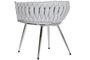 DKD Home Decor Silla Trenzada Gris de Poliéster y Metal