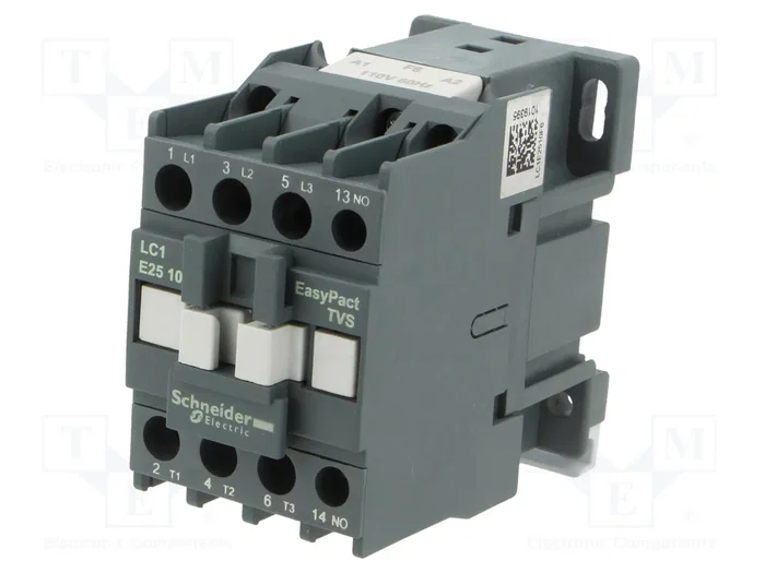 SCHNEIDER ELECTRIC Contactor Easy TeSys LC1E2510F6 25A 110VAC SCHNEIDER ELECTRIC Contactor Easy TeSys LC1E2510F6 25A 110VAC
