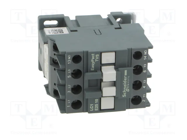 SCHNEIDER ELECTRIC Contactor Easy TeSys LC1E2510F6 25A 110VAC SCHNEIDER ELECTRIC Contactor Easy TeSys LC1E2510F6 25A 110VAC