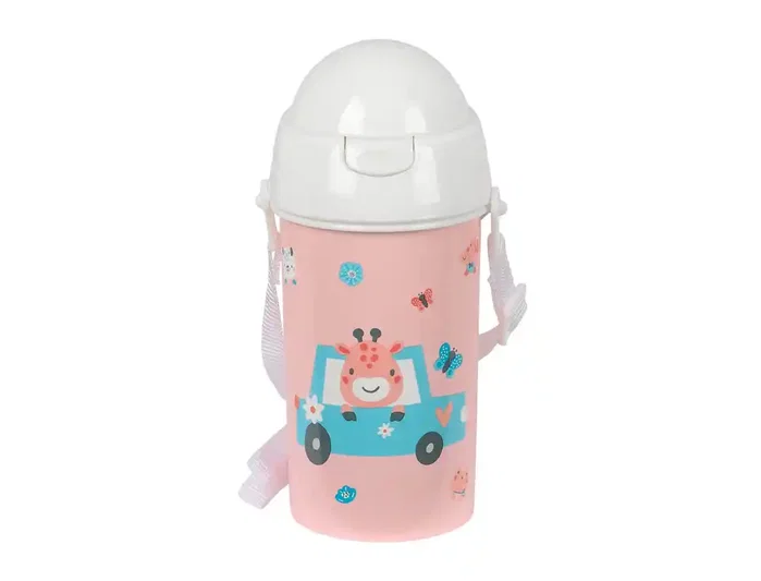 Safta Botella Preescolar Jirafa con Apertura Automática y Pajita de 500 ml Safta Botella Preescolar Jirafa con Apertura Automática y Pajita de 500 ml