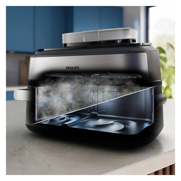 Philips Airfryer 5000 Series NA565/02 Megabasket 9,5L 2750W Silver Black