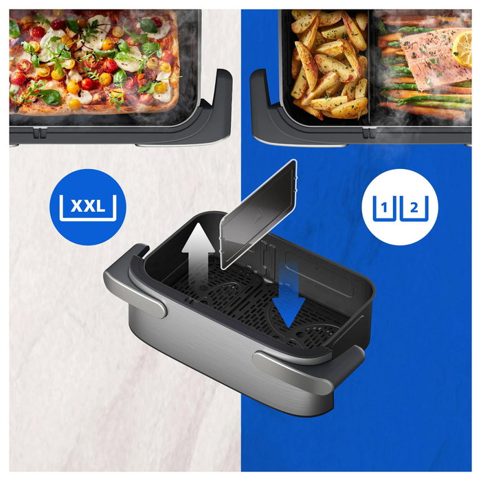 Philips Airfryer 5000 Series NA565/02 Megabasket 9,5L 2750W plata y negro Philips Airfryer 5000 Series NA565/02 Megabasket 9,5L 2750W plata y negro