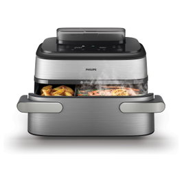 Philips Airfryer 5000 Series NA565/02 Megabasket 9,5L 2750W Silver Black
