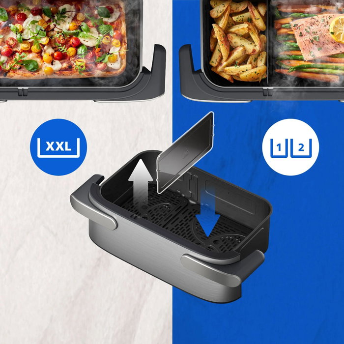 Philips Airfryer 5000 Series NA565/02 Megabasket 9,5L 2750W Silver Black