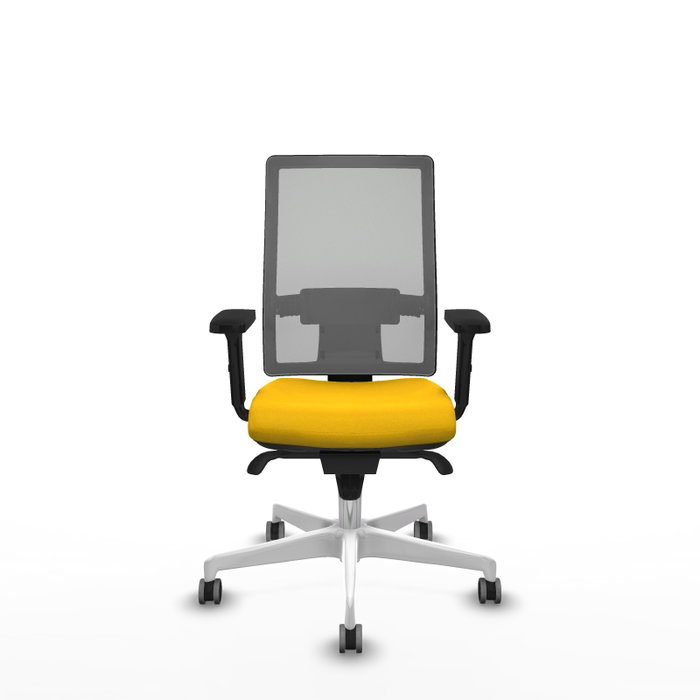 PIQUERAS Y CRESPO Silla de oficina Horna con mecanismo Sincro, Amarillo y Gris PIQUERAS Y CRESPO Silla de oficina Horna con mecanismo Sincro, Amarillo y Gris