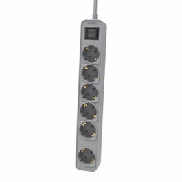 Philips Regleta de 6 Tomas Schuko con Interruptor y Cable de 1,5m - Gris