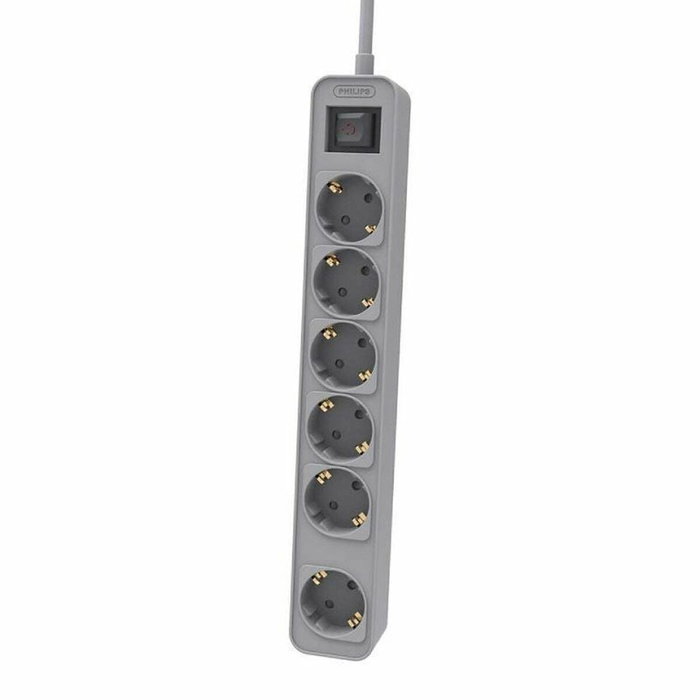 Philips Regleta CHP2164G/10 con 6 Tomas y Cable de 1,5 m Gris