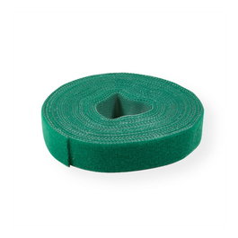 VALUE Bridas adherentes para cables 10mm Verde 25m