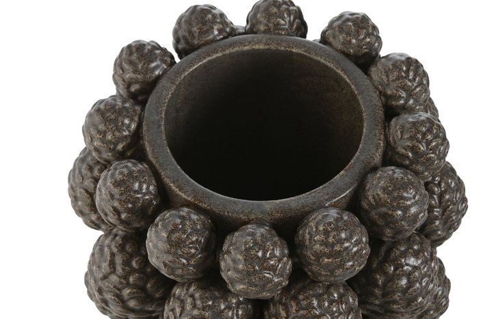 DKD Home Decor Jarrón de Gres Piña Marrón DKD Home Decor Jarrón de Gres Piña Marrón
