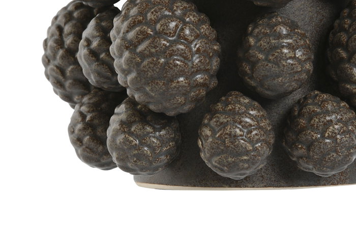 DKD Home Decor Jarrón de Gres Piña Marrón DKD Home Decor Jarrón de Gres Piña Marrón