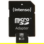 Intenso Tarjeta MicroSDHC de 8GB Clase 10, Velocidad de Lectura 25MB/s, Referencia 3413460