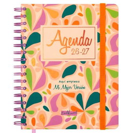 Finocam Agenda Talkual Para Estudiantes, Espiral 4º, 155x217 mm, Versión Curso 2026-2027, Tapa Dura con Estampación Metálica