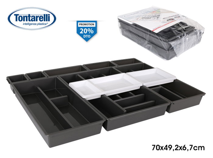 Set 10 Piezas Organizador de Cubiertos 70 cm x 49 cm x 6.7 cm (4 Cajas) Set 10 Piezas Organizador de Cubiertos 70 cm x 49 cm x 6.7 cm (4 Cajas)