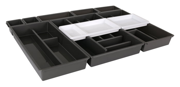 Set 10 Piezas Organizador de Cubiertos 70 cm x 49 cm x 6.7 cm (4 Cajas)