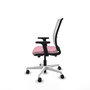 PIQUERAS Y CRESPO Silla de oficina Haches Rosa y Blanca
