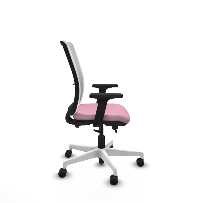 PIQUERAS Y CRESPO Silla de oficina Haches Rosa y Blanca