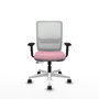 PIQUERAS Y CRESPO Silla de oficina Haches Rosa y Blanca