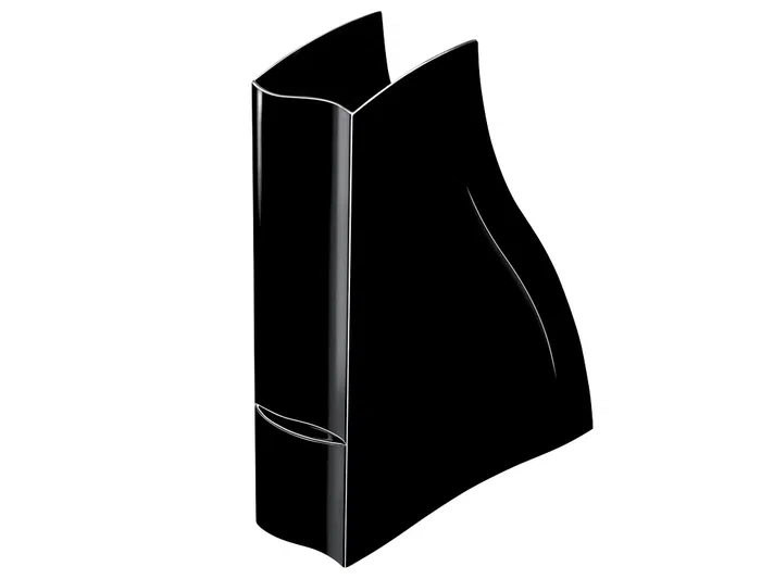 Cep Revistero Ellypse 278 x 83 x 325 mm Plástico Negro Alta Capacidad Documentos hasta 24x32cm Ecológico 278 x 83 x 325 mm